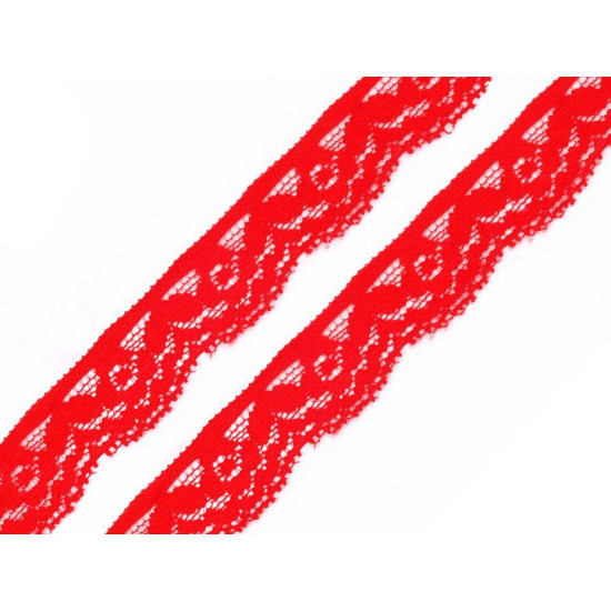 Dantelă elastică, lățime 20 mm - Alb (25 Metri) Dantelă elastică, lățime 20 mm - Alb (25 Metri)