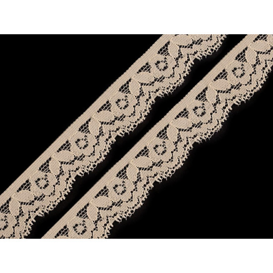 Dantelă elastică, lățime 20 mm - Alb (25 Metri) Dantelă elastică, lățime 20 mm - Alb (25 Metri)