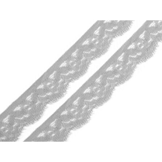 Dantelă elastică, lățime 20 mm - Alb (25 Metri) Dantelă elastică, lățime 20 mm - Alb (25 Metri)