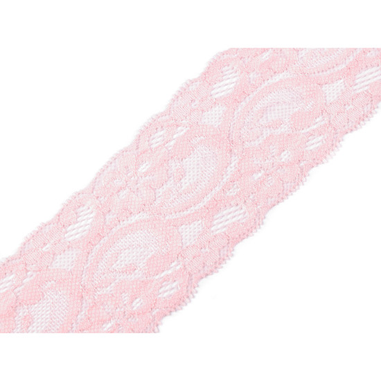 Dantelă elastică, lățime 55 mm - Roșu (50 Metri) Dantelă elastică, lățime 55 mm - Roșu (50 Metri)