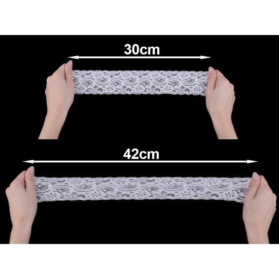 Dantelă elastică, lățime 55 mm - Roșu (50 Metri) Dantelă elastică, lățime 55 mm - Roșu (50 Metri)