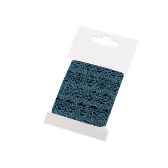 Dantelă bumbac croşetată, lățime 15 mm - Alb (1 Card) Dantelă bumbac croşetată, lățime 15 mm - Alb (1 Card)