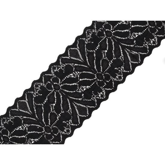 Dantelă elastică, lățime 80 mm - Roz deschis (1 Metru) Dantelă elastică, lățime 80 mm - Roz deschis (1 Metru)