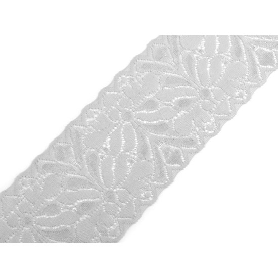 Dantelă elastică, lățime 80 mm - Roz deschis (1 Metru) Dantelă elastică, lățime 80 mm - Roz deschis (1 Metru)
