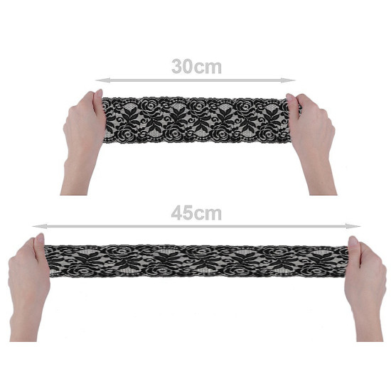 Dantelă elastică, lățime 80-100 mm - Roșu (1 Metru) Dantelă elastică, lățime 80-100 mm - Roșu (1 Metru)