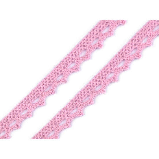 Dantelă bumbac croşetată, lățime 11 mm - Negru (1 Metru) Dantelă bumbac croşetată, lățime 11 mm - Negru (1 Metru)