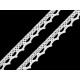Dantelă bumbac croşetată, lățime 11 mm - Negru (1 Metru) Dantelă bumbac croşetată, lățime 11 mm - Negru (1 Metru)