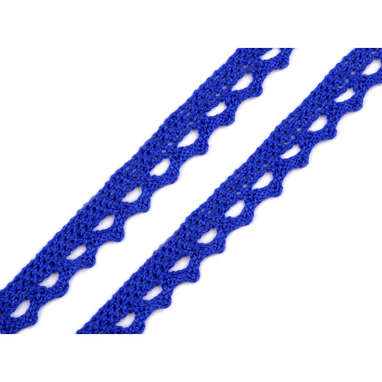 Dantelă bumbac croşetată, lățime 11 mm - Negru (1 Metru) Dantelă bumbac croşetată, lățime 11 mm - Negru (1 Metru)