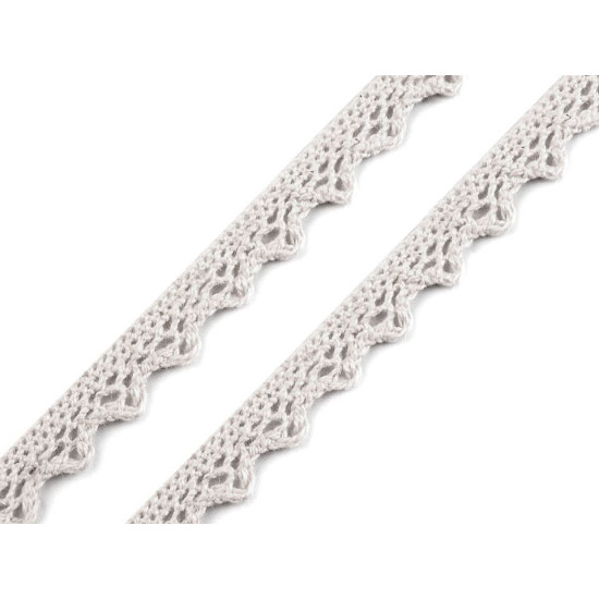 Dantelă bumbac croşetată, lățime 11 mm - Albastru închis (1 Metru) Dantelă bumbac croşetată, lățime 11 mm - Albastru închis (1 Metru)