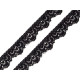 Dantelă elastică, lățime 16 mm - Negru (1 Metru) Dantelă elastică, lățime 16 mm - Negru (1 Metru)