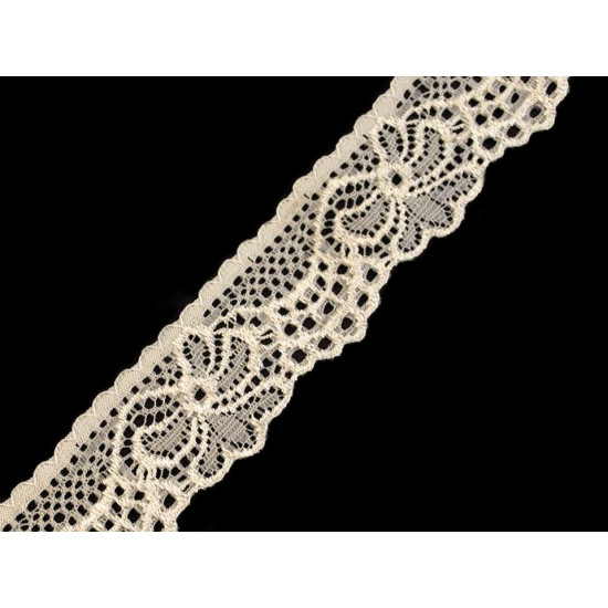 Spitze elastisch breite 30 mm - Schwarz (1 Meter) Spitze elastisch breite 30 mm - Schwarz (1 Meter)