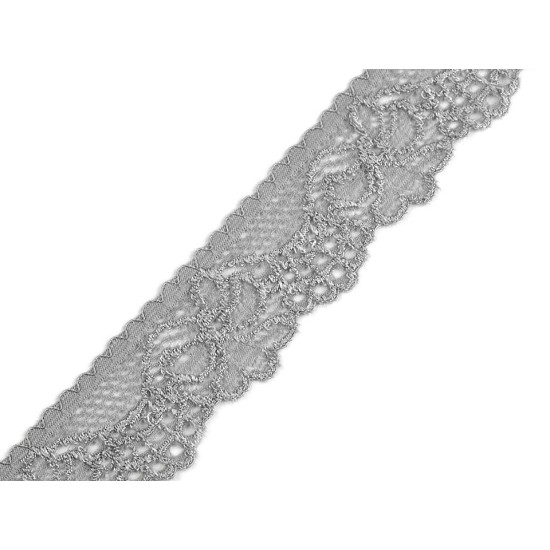 Spitze elastisch breite 30 mm - Schwarz (1 Meter) Spitze elastisch breite 30 mm - Schwarz (1 Meter)