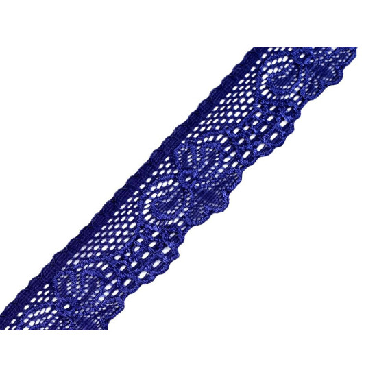 Spitze elastisch breite 30 mm - Schwarz (1 Meter) Spitze elastisch breite 30 mm - Schwarz (1 Meter)
