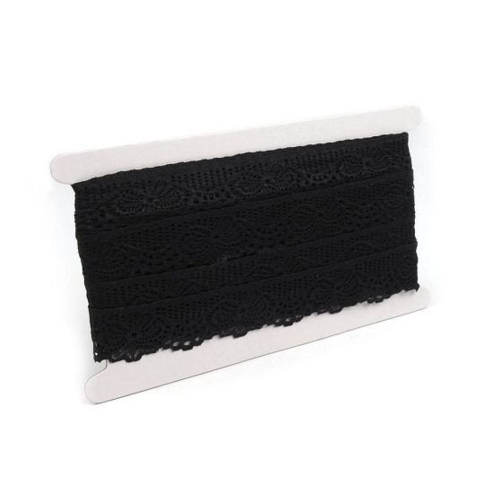 Spitze elastisch breite 30 mm - Schwarz (1 Meter) Spitze elastisch breite 30 mm - Schwarz (1 Meter)