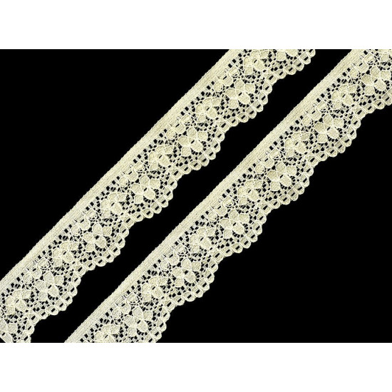 Dantelă elastică, lățime 25 mm - Negru (54 Metri) Dantelă elastică, lățime 25 mm - Negru (54 Metri)