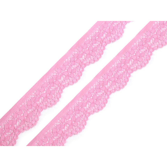 Dantelă elastică, lățime 25 mm - Negru (54 Metri) Dantelă elastică, lățime 25 mm - Negru (54 Metri)