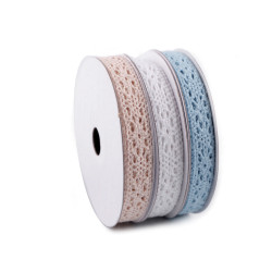 Dantelă bumbac croşetată, mix, lățime 13 mm - Mix nr. 6 (27 Bucăți)