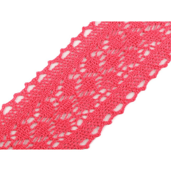 Dantelă bumbac croşetată, lățime 60 mm - Bej deschis (1 Metru) Dantelă bumbac croşetată, lățime 60 mm - Bej deschis (1 Metru)