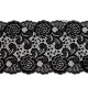 Dantelă elastică, lățime 15 cm - Negru (1 Metru) Dantelă elastică, lățime 15 cm - Negru (1 Metru)