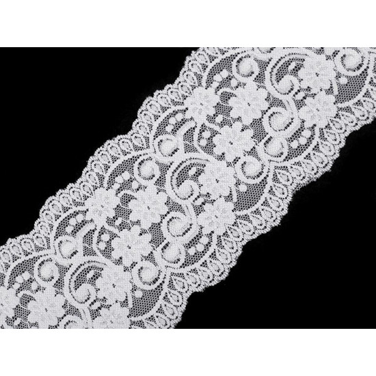 Dantelă elastică, lățime 10 cm - Negru (27 Metri) Dantelă elastică, lățime 10 cm - Negru (27 Metri)