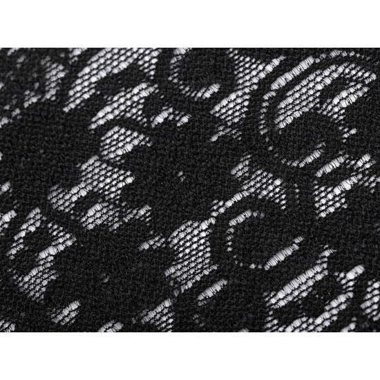 Dantelă elastică, lățime 10 cm - Negru (27 Metri) Dantelă elastică, lățime 10 cm - Negru (27 Metri)