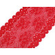 Dantelă elastică, lățime 16 cm - Roșu (1 Metru) Dantelă elastică, lățime 16 cm - Roșu (1 Metru)
