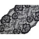 Dantelă elastică, lățime 18,5 cm - Negru (1 Metru) Dantelă elastică, lățime 18,5 cm - Negru (1 Metru)
