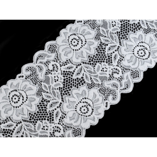 Dantelă elastică, lățime 14 cm - Roșu (1 Metru) Dantelă elastică, lățime 14 cm - Roșu (1 Metru)