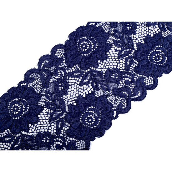 Dantelă elastică, lățime 14 cm - Roșu (1 Metru) Dantelă elastică, lățime 14 cm - Roșu (1 Metru)