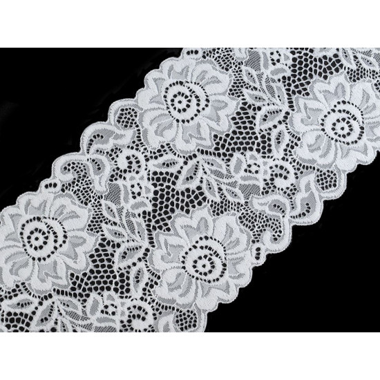 Dantelă elastică, lățime 14 cm - Roșu (1 Metru) Dantelă elastică, lățime 14 cm - Roșu (1 Metru)