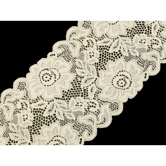 Dantelă elastică, lățime 14 cm - Roșu (1 Metru) Dantelă elastică, lățime 14 cm - Roșu (1 Metru)