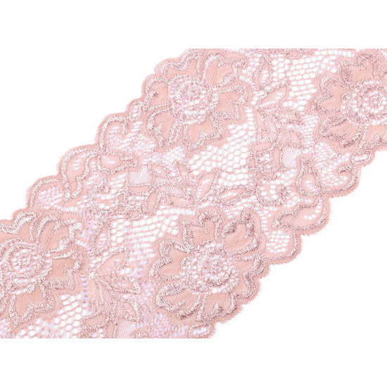 Dantelă elastică, lățime 14 cm - Roșu (1 Metru) Dantelă elastică, lățime 14 cm - Roșu (1 Metru)