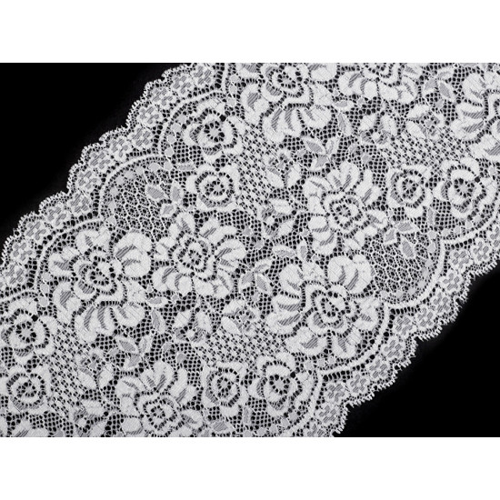 Dantelă elastică, lățime 18 cm - Albastru regal (1 Metru) Dantelă elastică, lățime 18 cm - Albastru regal (1 Metru)