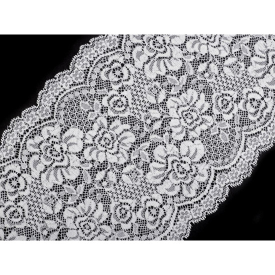 Dantelă elastică, lățime 18 cm - Albastru regal (1 Metru) Dantelă elastică, lățime 18 cm - Albastru regal (1 Metru)