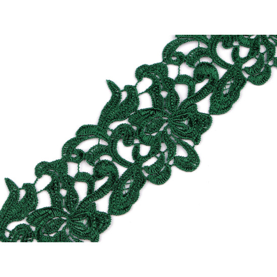 Dantelă brodată, lățime 70 - 75 mm - Crem foarte deschis (1 Metru) Dantelă brodată, lățime 70 - 75 mm - Crem foarte deschis (1 Metru)