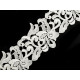 Dantelă brodată, lățime 70 - 75 mm - Crem foarte deschis (1 Metru) Dantelă brodată, lățime 70 - 75 mm - Crem foarte deschis (1 Metru)