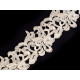 Dantelă brodată, lățime 70 - 75 mm - Crem foarte deschis (1 Metru) Dantelă brodată, lățime 70 - 75 mm - Crem foarte deschis (1 Metru)