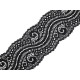 Dantelă elastică, lățime 65 mm - Negru (1 Metru) Dantelă elastică, lățime 65 mm - Negru (1 Metru)