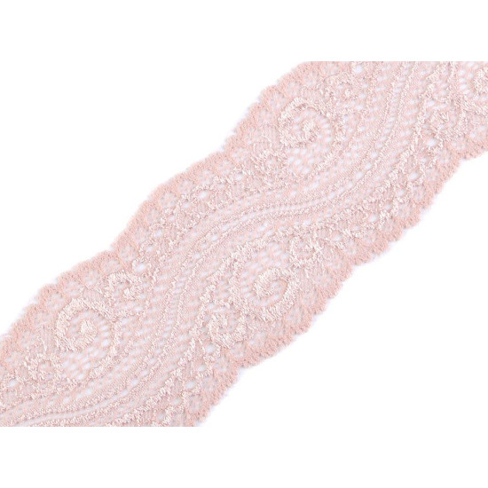 Dantelă elastică, lățime 65 mm - Negru (1 Metru) Dantelă elastică, lățime 65 mm - Negru (1 Metru)