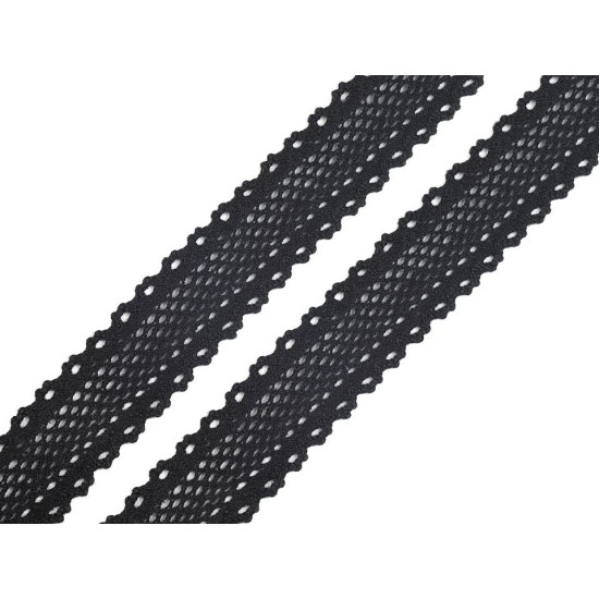 Dantelă bumbac croşetată, lățime 34 mm - Ecru deschis (1 Metru) Dantelă bumbac croşetată, lățime 34 mm - Ecru deschis (1 Metru)