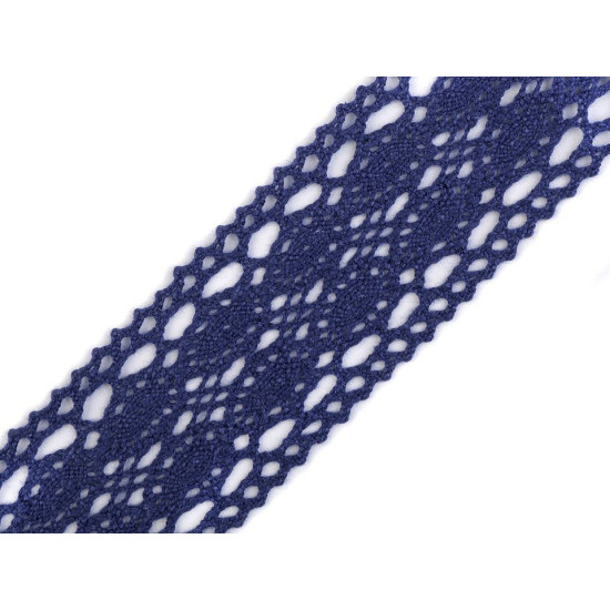 Dantelă bumbac croşetată, lățime 40 mm - Alb (1 Metru) Dantelă bumbac croşetată, lățime 40 mm - Alb (1 Metru)