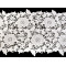 Dantelă brodată / napron, lățime 36 cm - Off white (1 Metru)