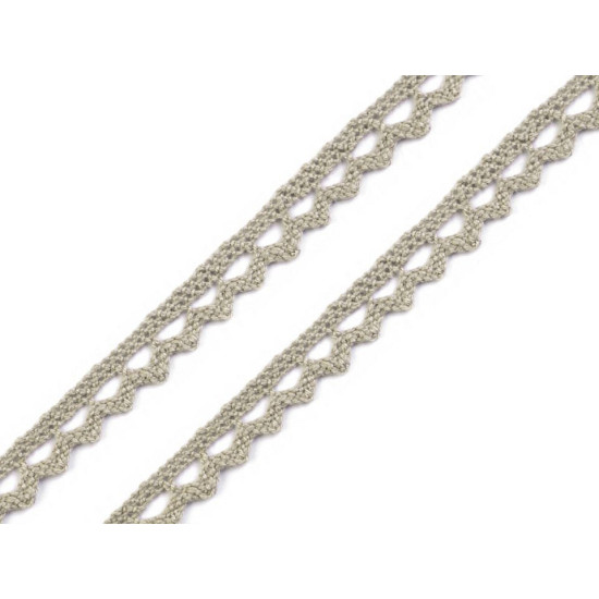 Dantelă bumbac croşetată, lățime 9 mm - Roșu (1 Metru) Dantelă bumbac croşetată, lățime 9 mm - Roșu (1 Metru)