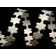 Panglică satinată cu flori decupate, lățime 10 mm - Alb (1 Metru) Panglică satinată cu flori decupate, lățime 10 mm - Alb (1 Metru)