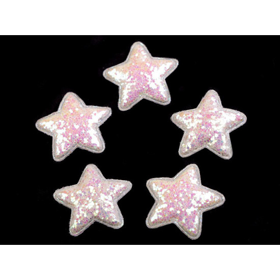 Steluțe decorative cu paiete, ø35 mm - Argintiu (100 Bucăți) Steluțe decorative cu paiete, ø35 mm - Argintiu (100 Bucăți)