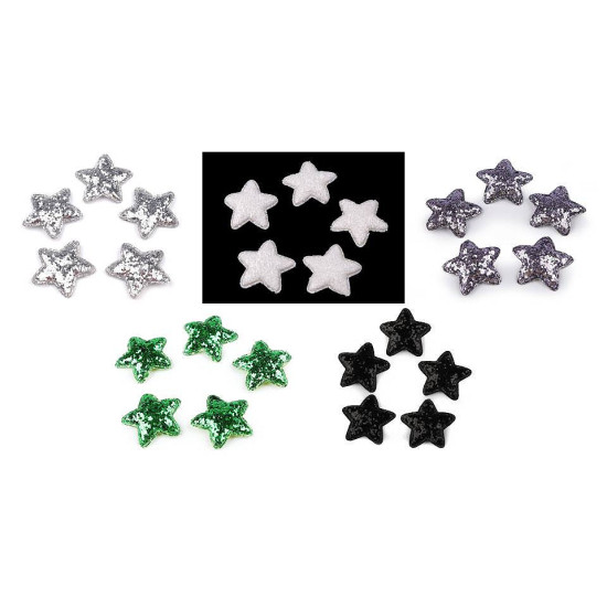 Steluțe decorative cu paiete, ø35 mm - Argintiu (100 Bucăți) Steluțe decorative cu paiete, ø35 mm - Argintiu (100 Bucăți)