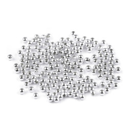 Perle plastic glance, ø3 mm - Argintiu (10 Grame)