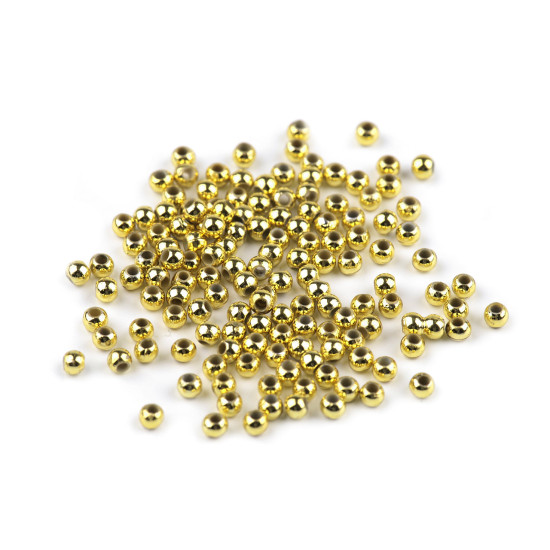 Perle plastic glance, ø3 mm - Auriu (500 Grame) Perle plastic glance, ø3 mm - Auriu (500 Grame)