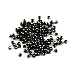 Perle plastic glance, ø3 mm - Negru (10 Grame)