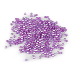 Perle plastic glance, ø3 mm - Mov liliachiu (10 Grame)